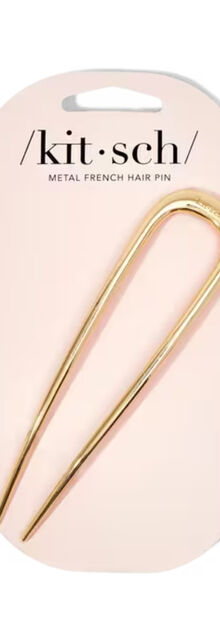 Kitsch Metal French Hair Pin - Gold Kitsch Metal French Hair Pin - Gold